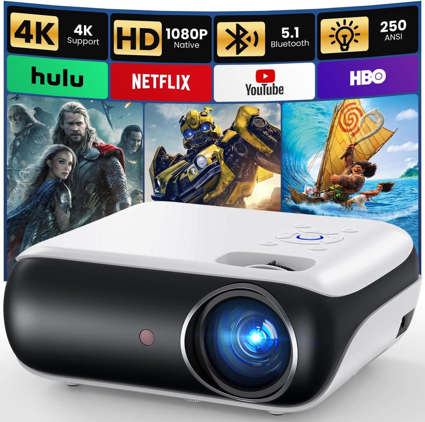 Mini LED Projector 4K